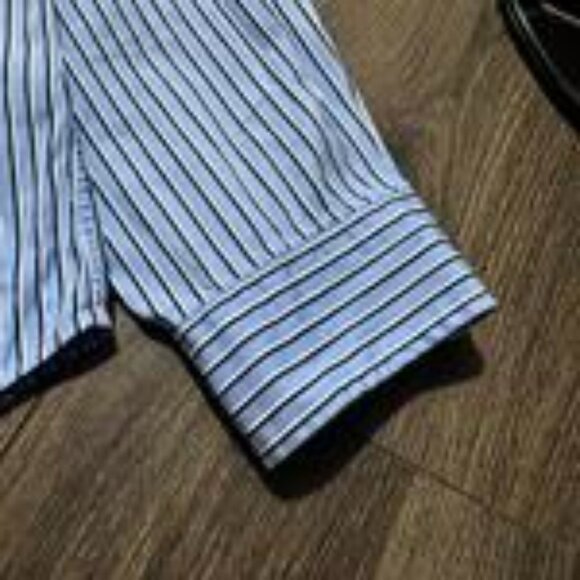 Polo Ralph Lauren Classic Blue and White Striped Shirt Size 16 ½ / 34-35 - Picture 3 of 4